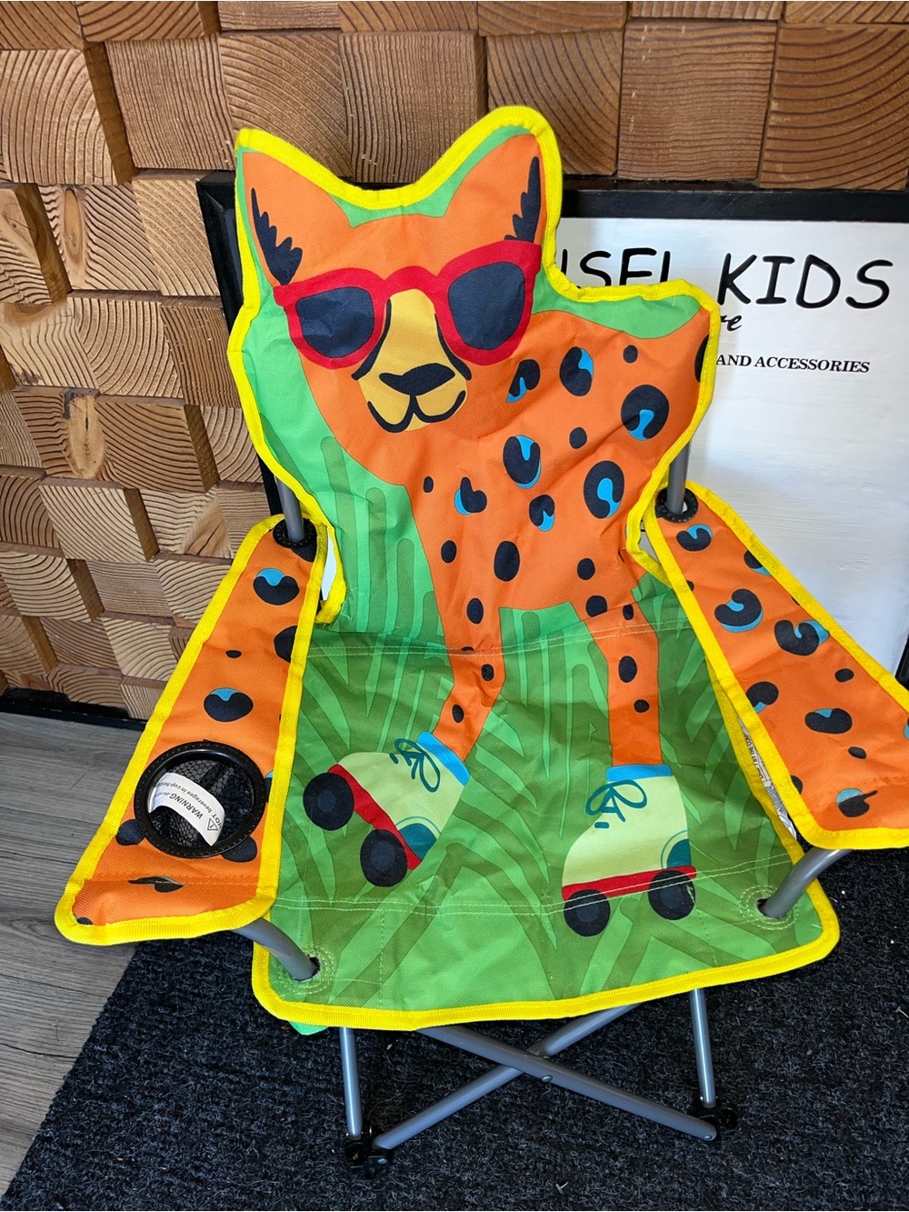 Sun Squad™ Kids' Outdoor Portable Chair Cheetah